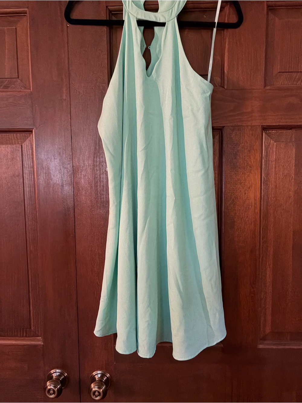 She & Sky Sleeveless Mint Halter Swing Dress size medium. Worn 1X